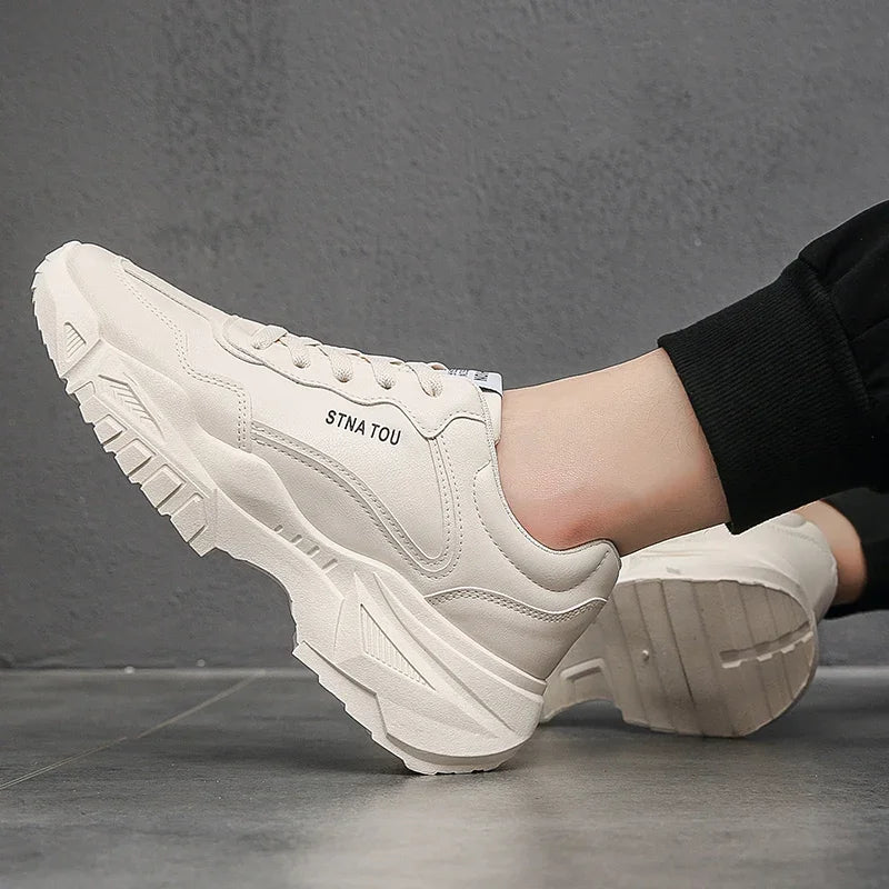 Chunky Sneakers Fashion Men Shoes Brand White Male Casual Shoes Autumn Platform Vulcanized Shoes Zapato Para Hombre 2025 New Hot