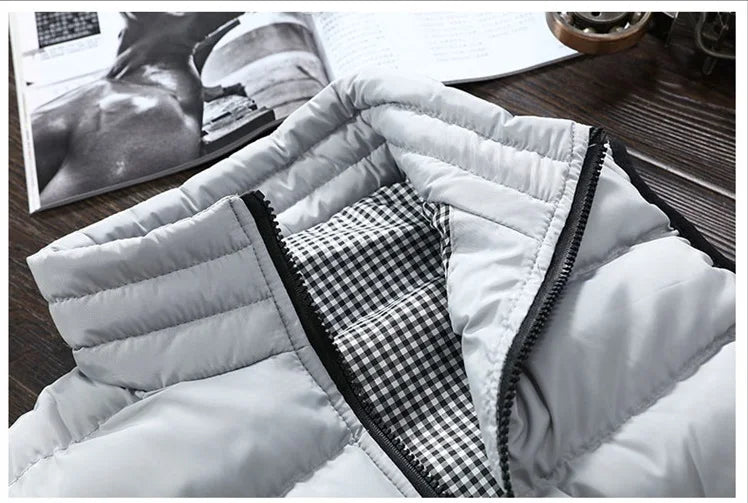 New Autumn Casual Sleeveless Vest Men Jacket Fashion Warm Windproof Cotton Coat Male Winter High Quality Clothing Men Waistcoat