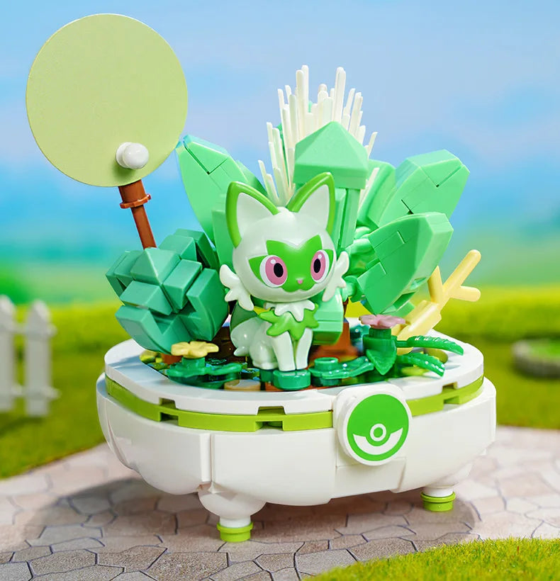 Keeppley Building Blocks Pokemon Toys Pikachu Sylveon Togepi Sprigatito Fuecoco Building Blocks  Children's Birthday Gift ﻿