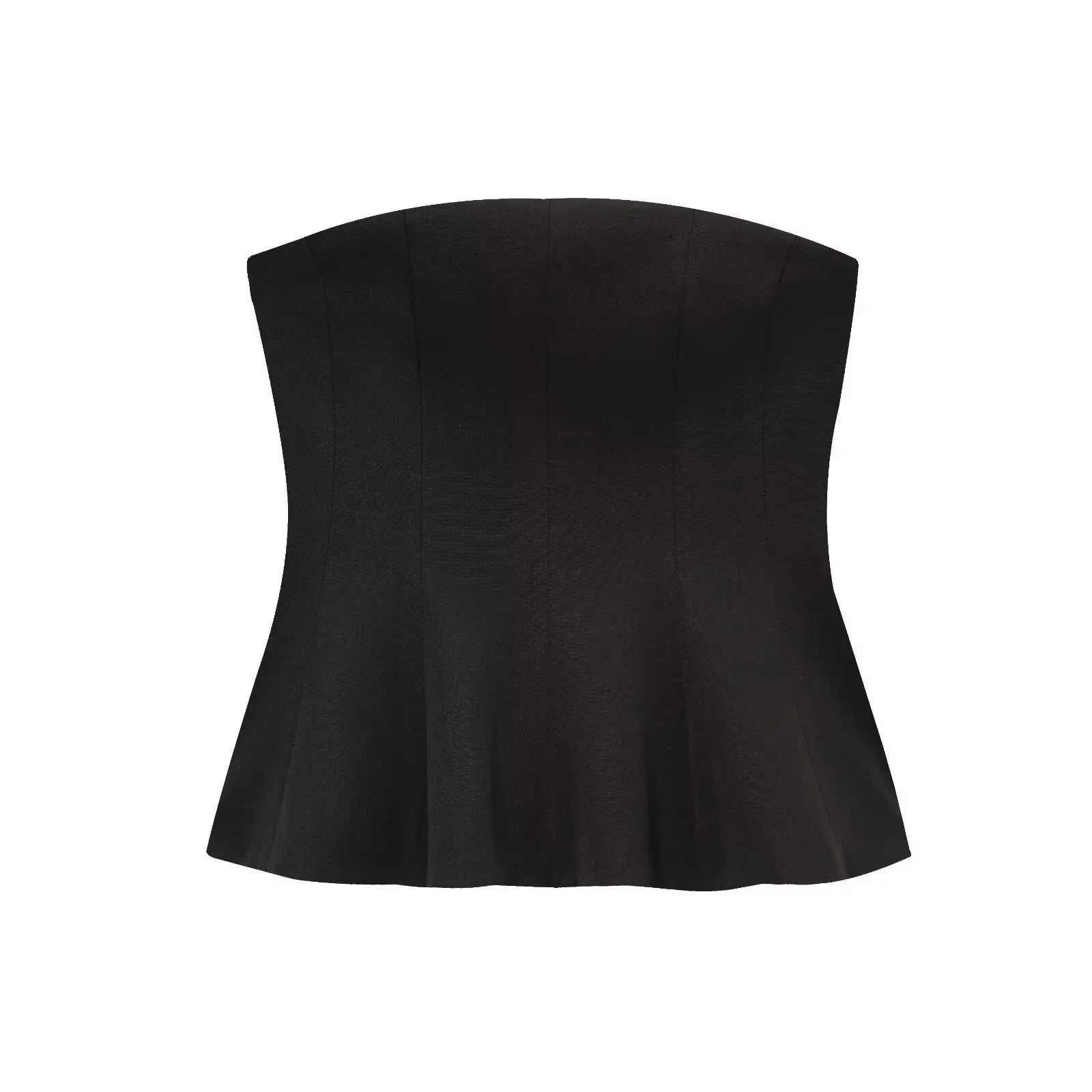 TRAFZA Sexy Butter Yellow Cami Ruffles Tube Tops Women Fashion 2025 Summer Strapless Y2K Girl Streetwear Tops Holiday Party Tops