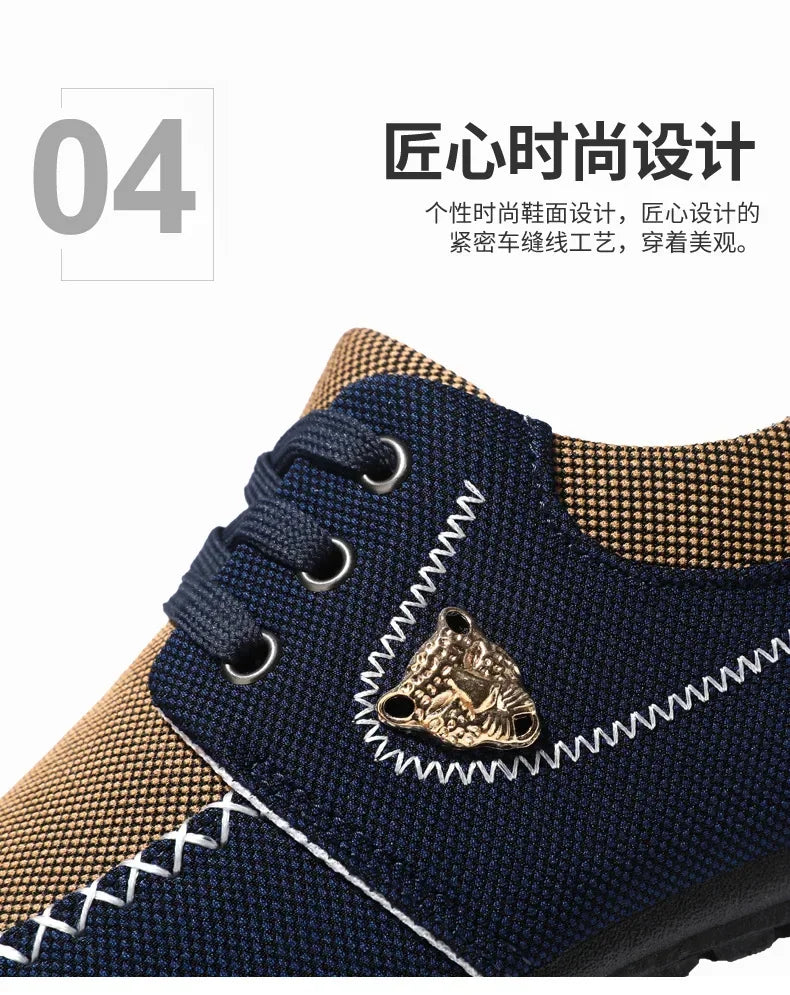 Mens Loafers Slip on Casual Shoes for Male 2024 New Breathable Canvas Driving Flats Comfortable Mocassins Non Slip Plus Size