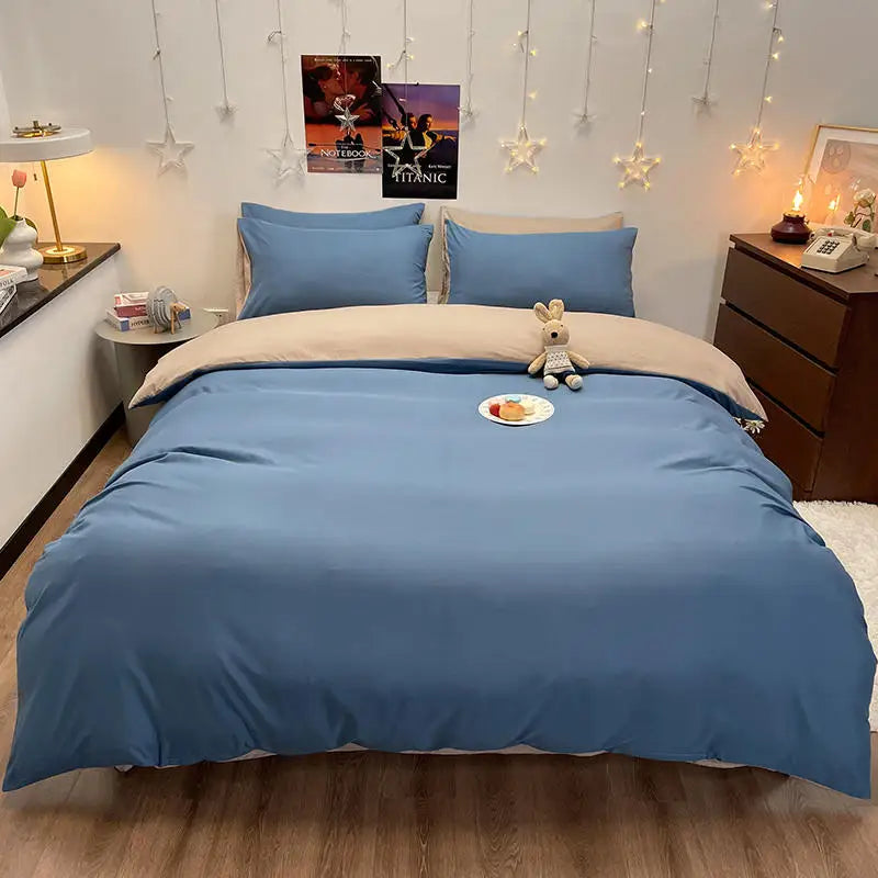Bonenjoy 1 pc housse de couette  Dark Gray Color Duvet Cover Double Size funda nordica cama 150 Queen/King Size Bed Cover