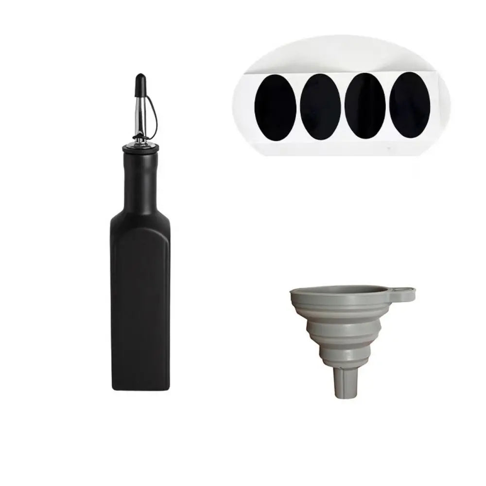 Reduce Oxidation Ceramic Olive Oil Dispenser Bottle Empty Modern Design Opaque Oil Cruet with Label Stickers Leak-proof