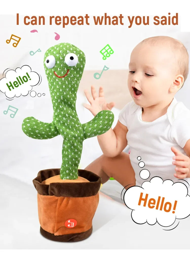 Kids Dancing Talking Intelligent Cactus Interactive Learning and Musical Toy for Kids To Dance Record and Speak with Fun