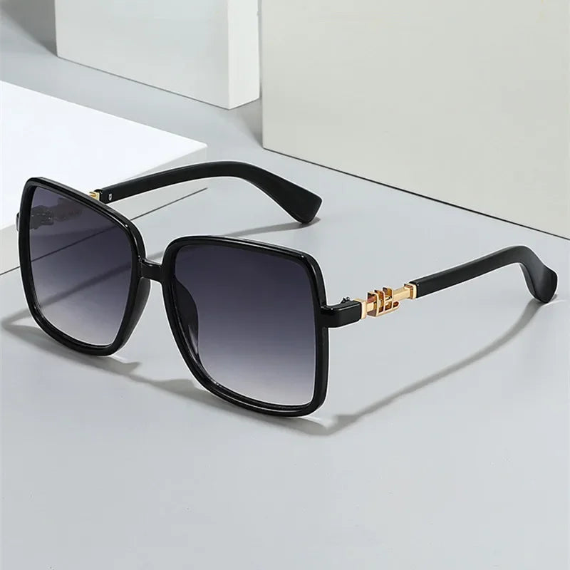 New Oversized Rectangle Sunglasses Women's Fashion Square Sun Glasses Men's Classic Vintage Eyewear UV400 Oculos De Sol