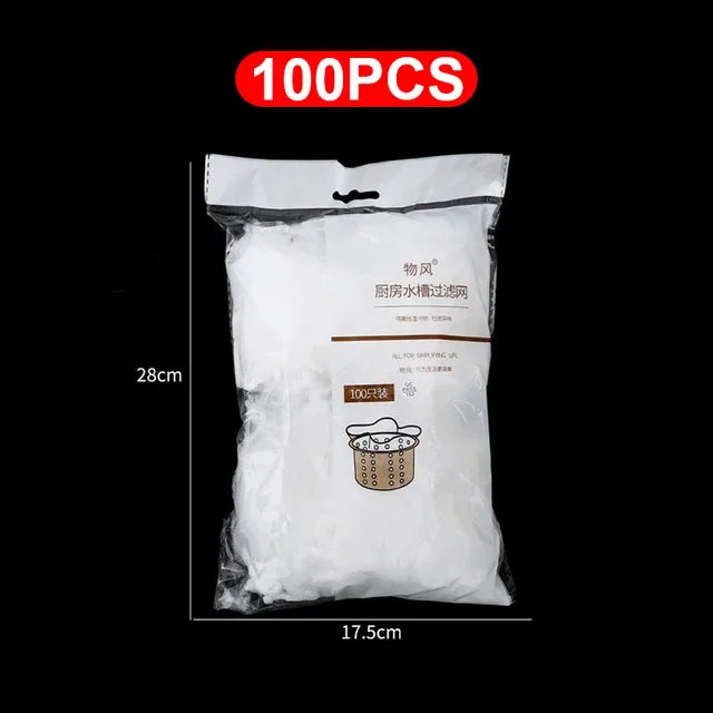 Disposable Kitchen Sink Mesh Garbage Bags – 50-200 Pcs