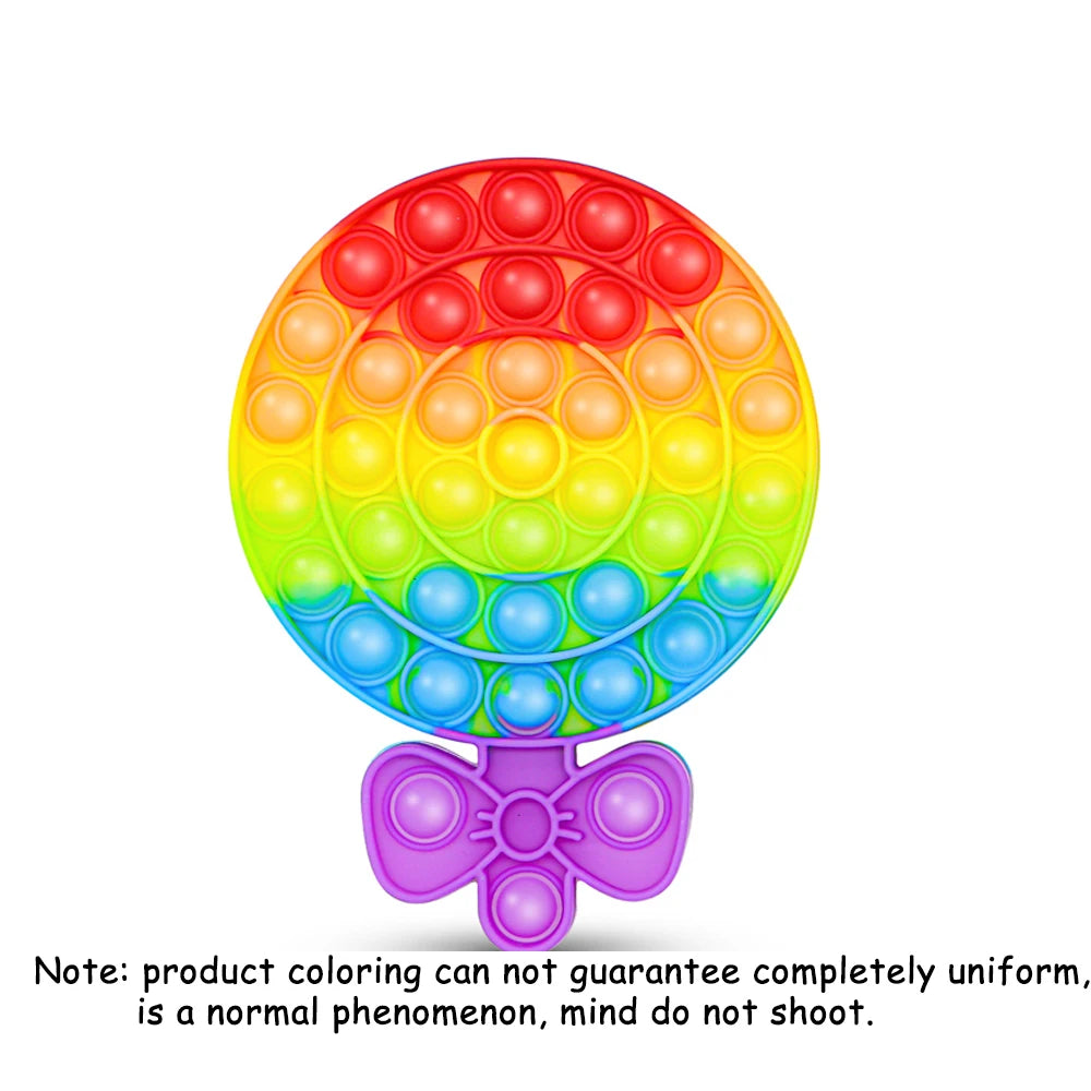Push Pop Bubble Fidget Sensory Toy Stress Relief Toys Pack for Kids Adults Rainbow Anti-Anxiety Tools Office Stress Relief Toys