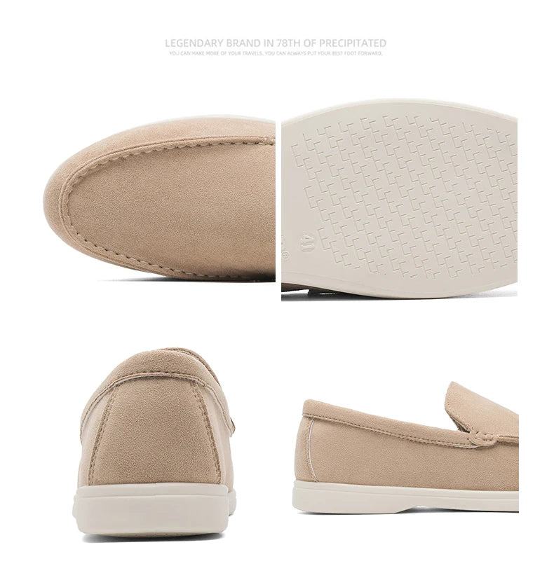 Men's Casual Shoes Suede Leather Loafers Classic British Style Men Shoes Lightweight Soft Moccasins Male Slip on Driving Flats