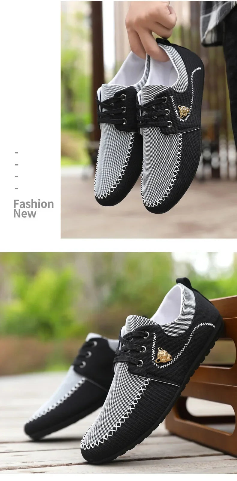 Mens Loafers Slip on Casual Shoes for Male 2024 New Breathable Canvas Driving Flats Comfortable Mocassins Non Slip Plus Size