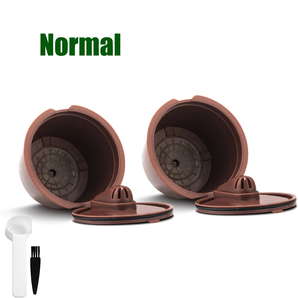 Icafilas Plastic Reusable Dolce Gusto Coffee Capsule Coffee Filters Pod Refillable Coffee Dripper Cup Cream Normal Coffee