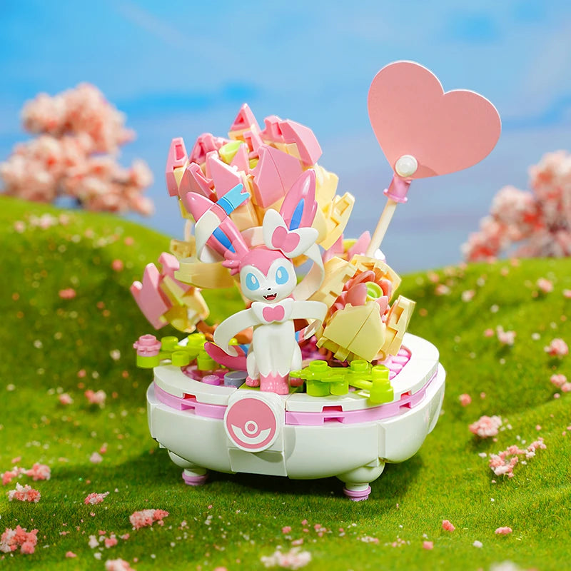 Keeppley Building Blocks Pokemon Toys Pikachu Sylveon Togepi Sprigatito Fuecoco Building Blocks  Children's Birthday Gift ﻿