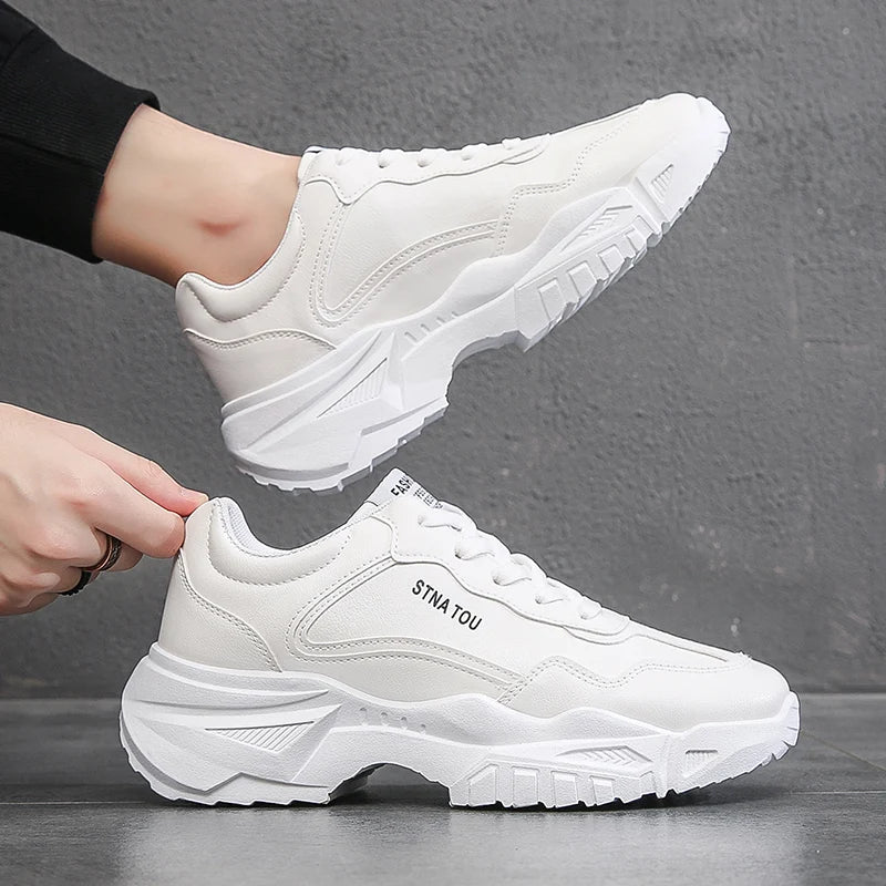 Chunky Sneakers Fashion Men Shoes Brand White Male Casual Shoes Autumn Platform Vulcanized Shoes Zapato Para Hombre 2025 New Hot