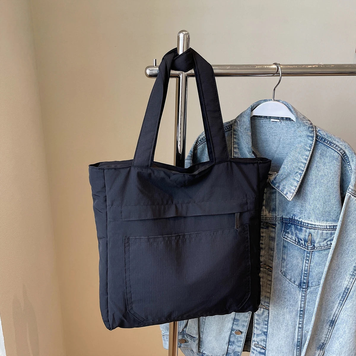 Large-Capacity Tote Canvas Bag for Work and Outings, Good-Looking Work Clothing, Versatile Student Bag, Shoulder Bag, Satchel Tote Bag, Shopping, Playing and Class