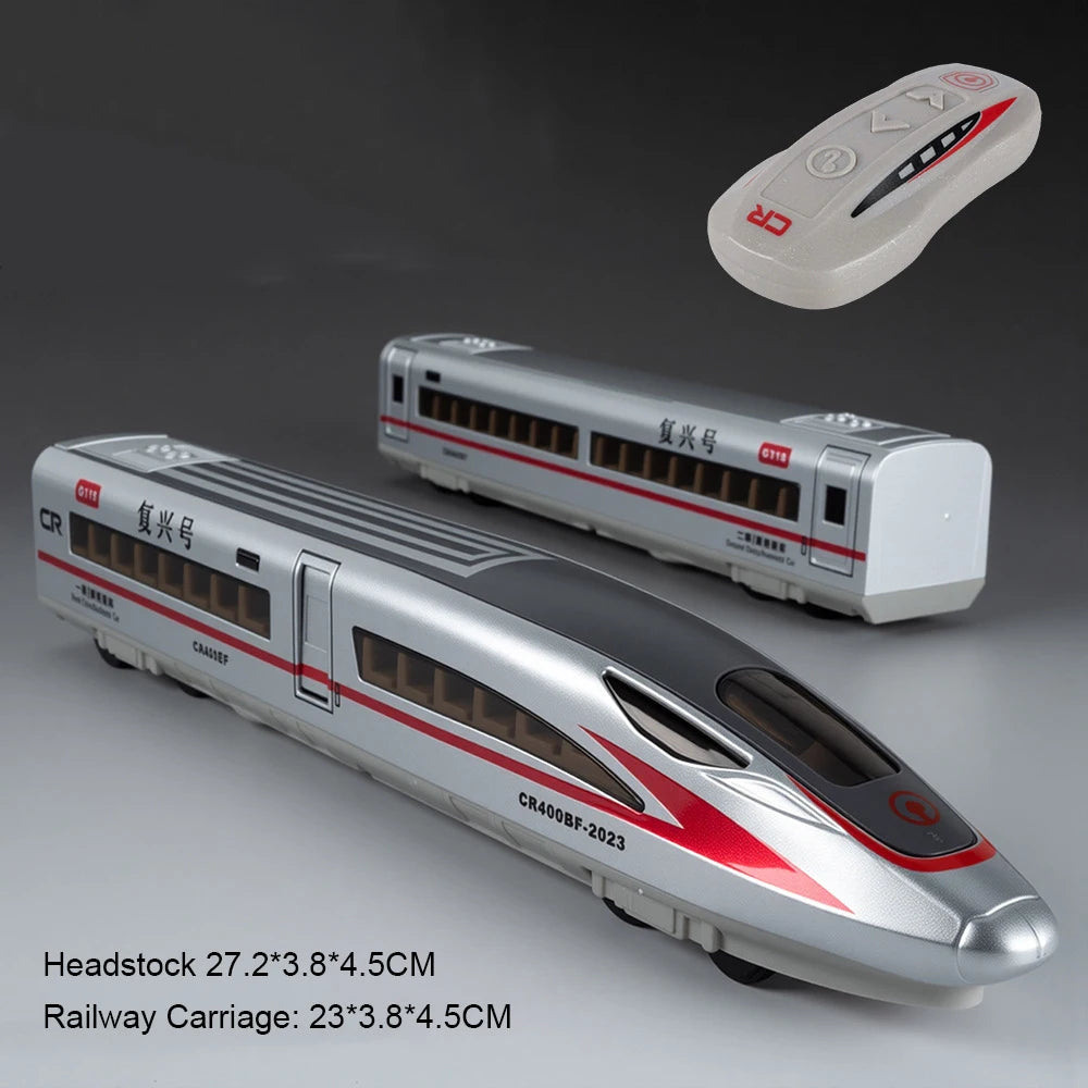 Scale 1:60 FuXing High-speed Railway Model Toy Car Remote Control Electric Simulation Voice Announcements Train Sound Light Gift