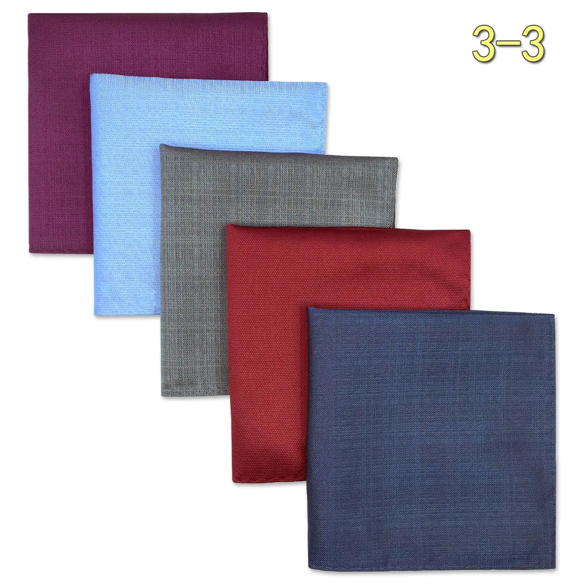 5 Pieces Colorful Assorted Mens Pocket Square Classic Handkerchief Set Gift