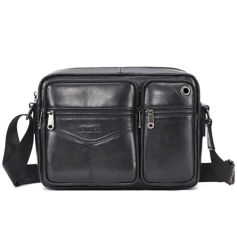 New 2024 Men Genuine Leather Shoulder Bag Casual Leather Men's Pad Messenger Bag Male Business Crossbody Bag Hot Handbag for Men