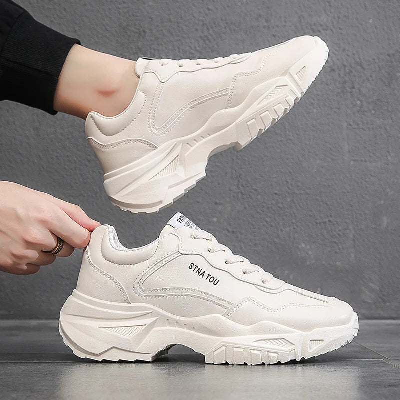 Chunky Sneakers Fashion Men Shoes Brand White Male Casual Shoes Autumn Platform Vulcanized Shoes Zapato Para Hombre 2025 New Hot