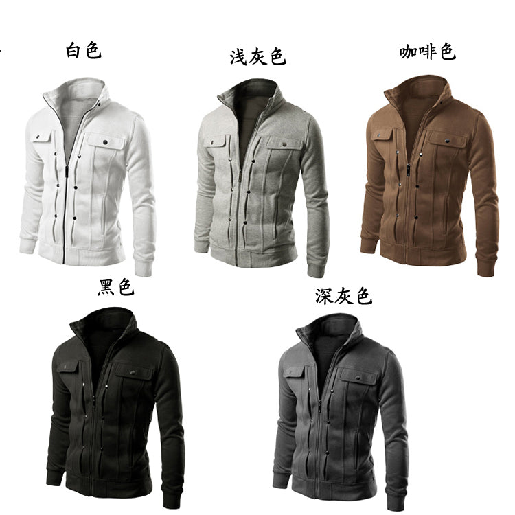 Hoodie Fleece Cardigan Hooded Coat Men's Hoodies Sweatshirts Pullover For Male Hoody Sweatshirt