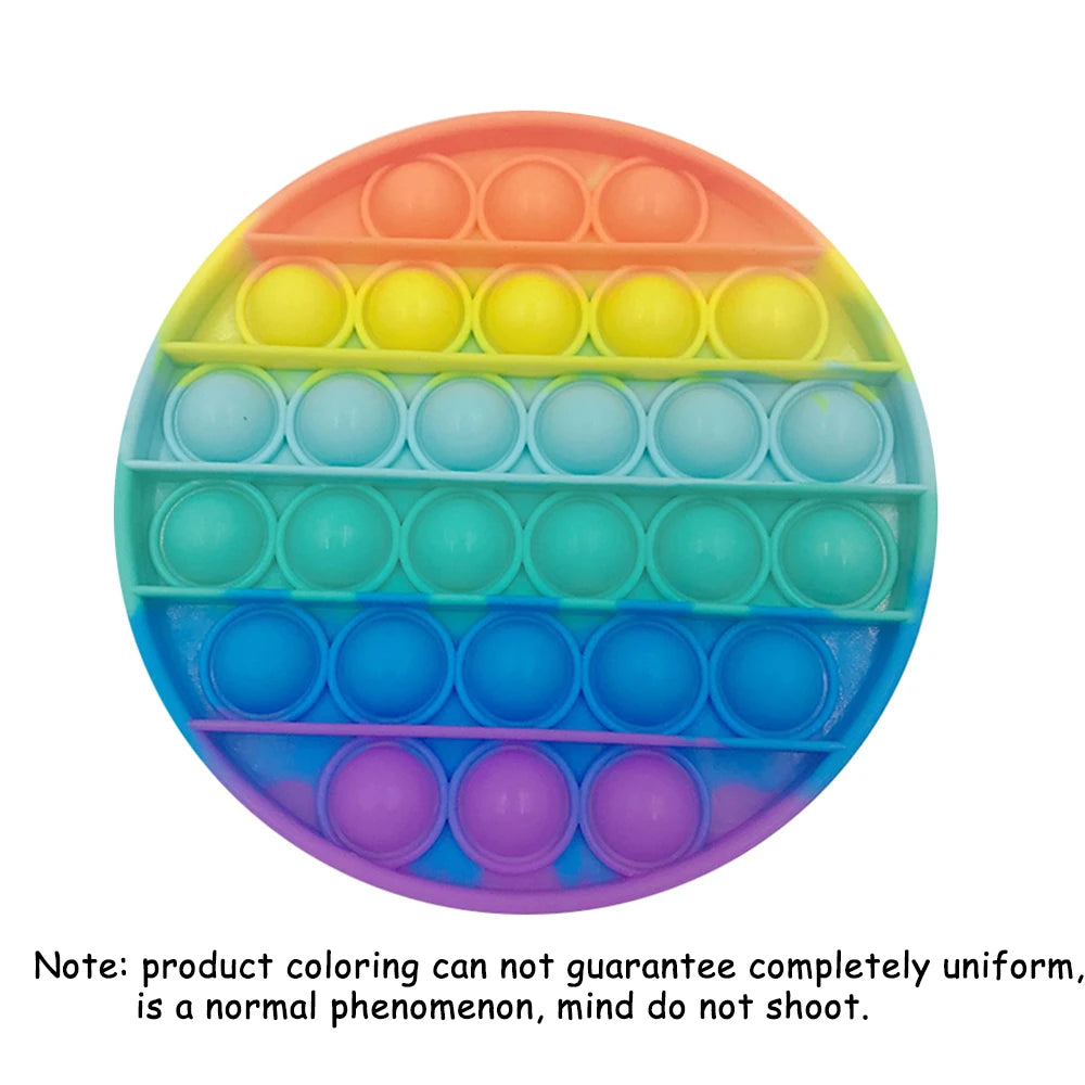 Push Pop Bubble Fidget Sensory Toy Stress Relief Toys Pack for Kids Adults Rainbow Anti-Anxiety Tools Office Stress Relief Toys