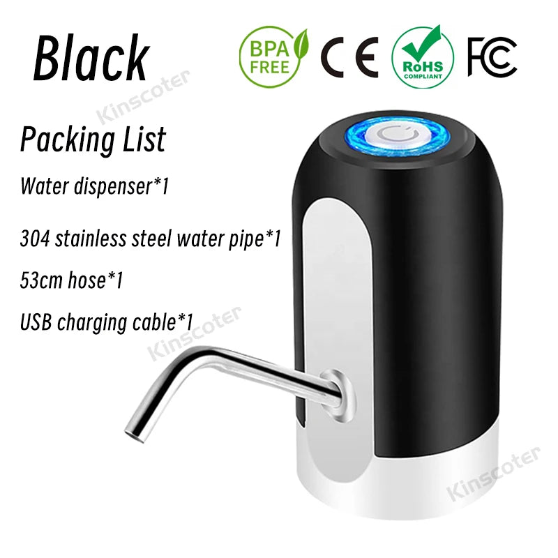No More Lifting Heavy Bottles! Portable USB Electric Water Pump