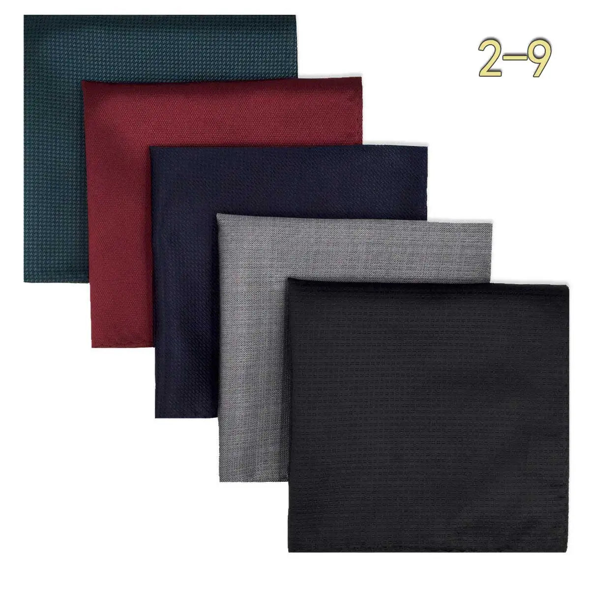 5 Pieces Colorful Assorted Mens Pocket Square Classic Handkerchief Set Gift