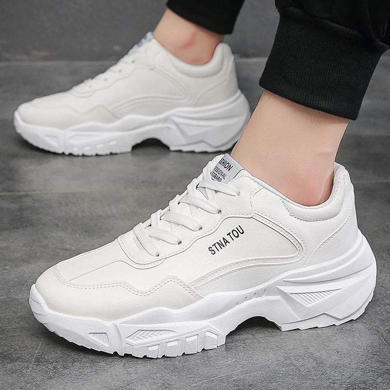 Chunky Sneakers Fashion Men Shoes Brand White Male Casual Shoes Autumn Platform Vulcanized Shoes Zapato Para Hombre 2025 New Hot