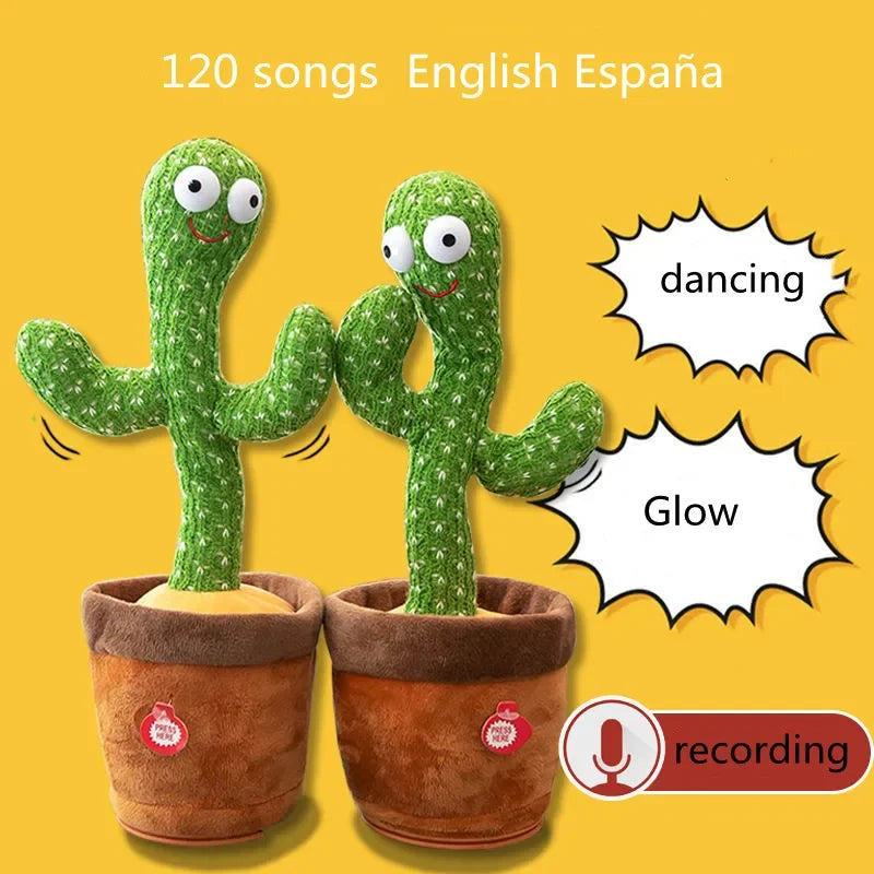 Kids Dancing Talking Intelligent Cactus Interactive Learning and Musical Toy for Kids To Dance Record and Speak with Fun