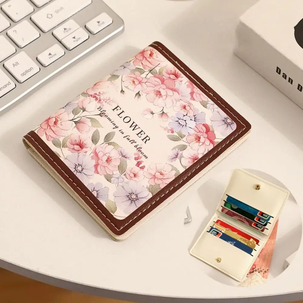 New Large Capacity Coin Purse Waterproof PU Leather Mini Wallets Lightweight Business Card Case Women
