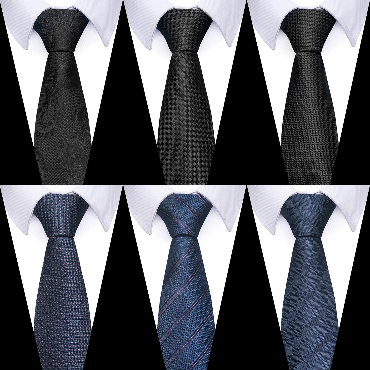 Top Grade Classic 8 cm Silk Tie Black Solid Gravatas For Men Suit Accessories Fit Wedding Workplace Birthday Gift