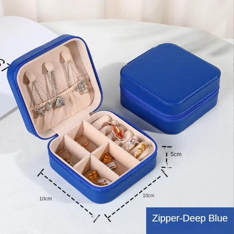 Jewelry Organizer Display Travel Jewelry Case Boxes Portable Jewelry Box Leather Storage Joyeros Organizador De Joyas