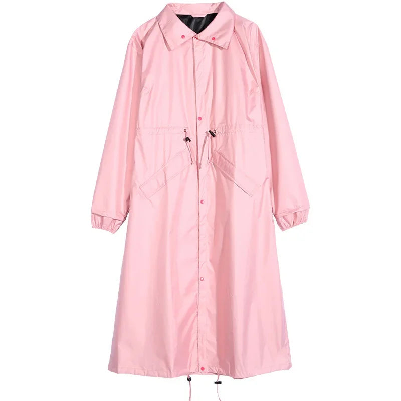 Women's Fashion Raincoat Waterproof Rain Poncho Cloak with Hood for Hiking Climbing and Touring