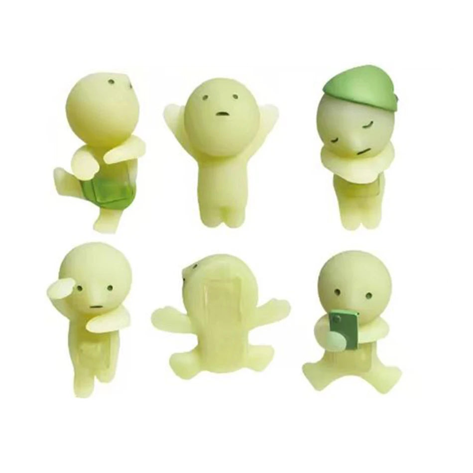 8pcs SMISKI Life Series Glow-in-the-dark Doll Blind Box Corner Decorative Tabletop Model Christmas Toy Fans Surprise Gifts