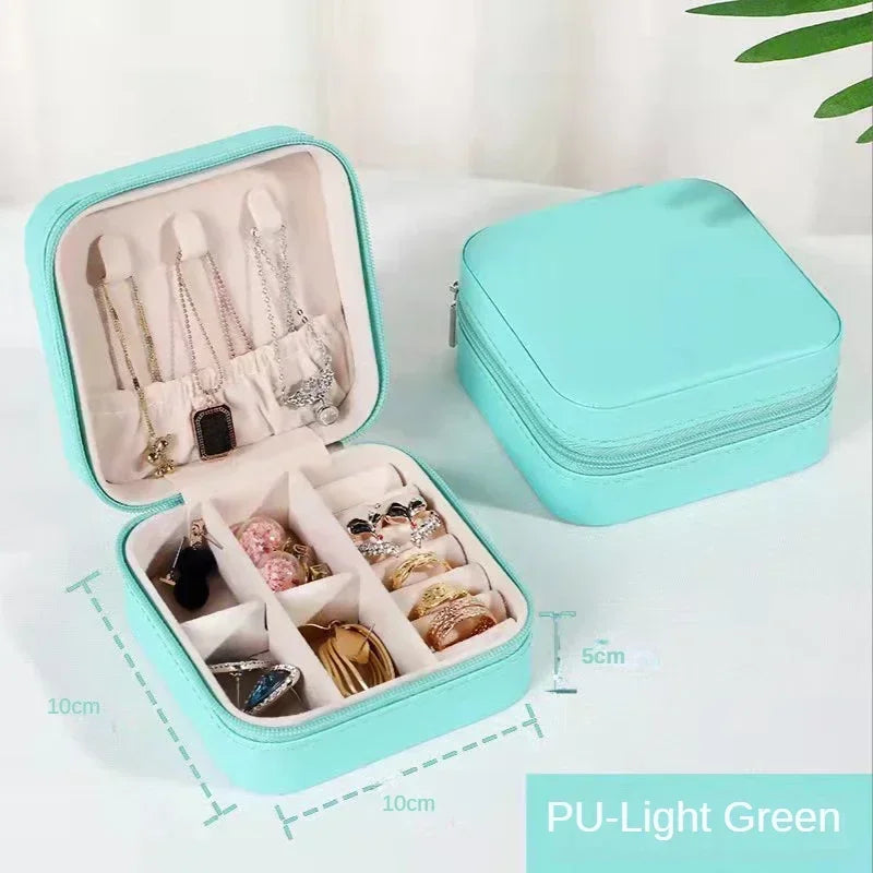 Jewelry Organizer Display Travel Jewelry Case Boxes Portable Jewelry Box Leather Storage Joyeros Organizador De Joyas