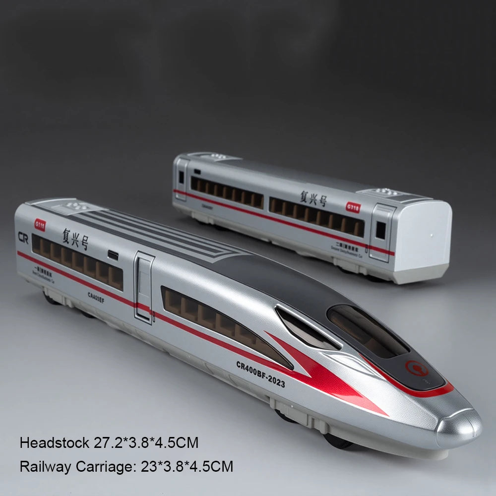 Scale 1:60 FuXing High-speed Railway Model Toy Car Remote Control Electric Simulation Voice Announcements Train Sound Light Gift