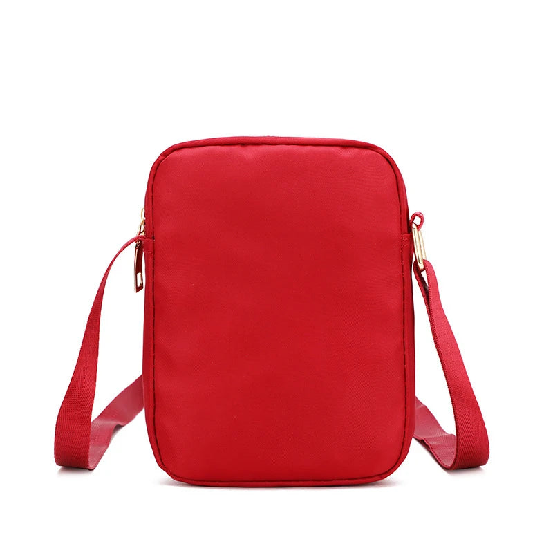 Mobile Phone Crossbody Bags for Women Fashion Ladies Shoulder Bag 3 Layer Waterproof Oxford Small Cell Phone Purse Wallet