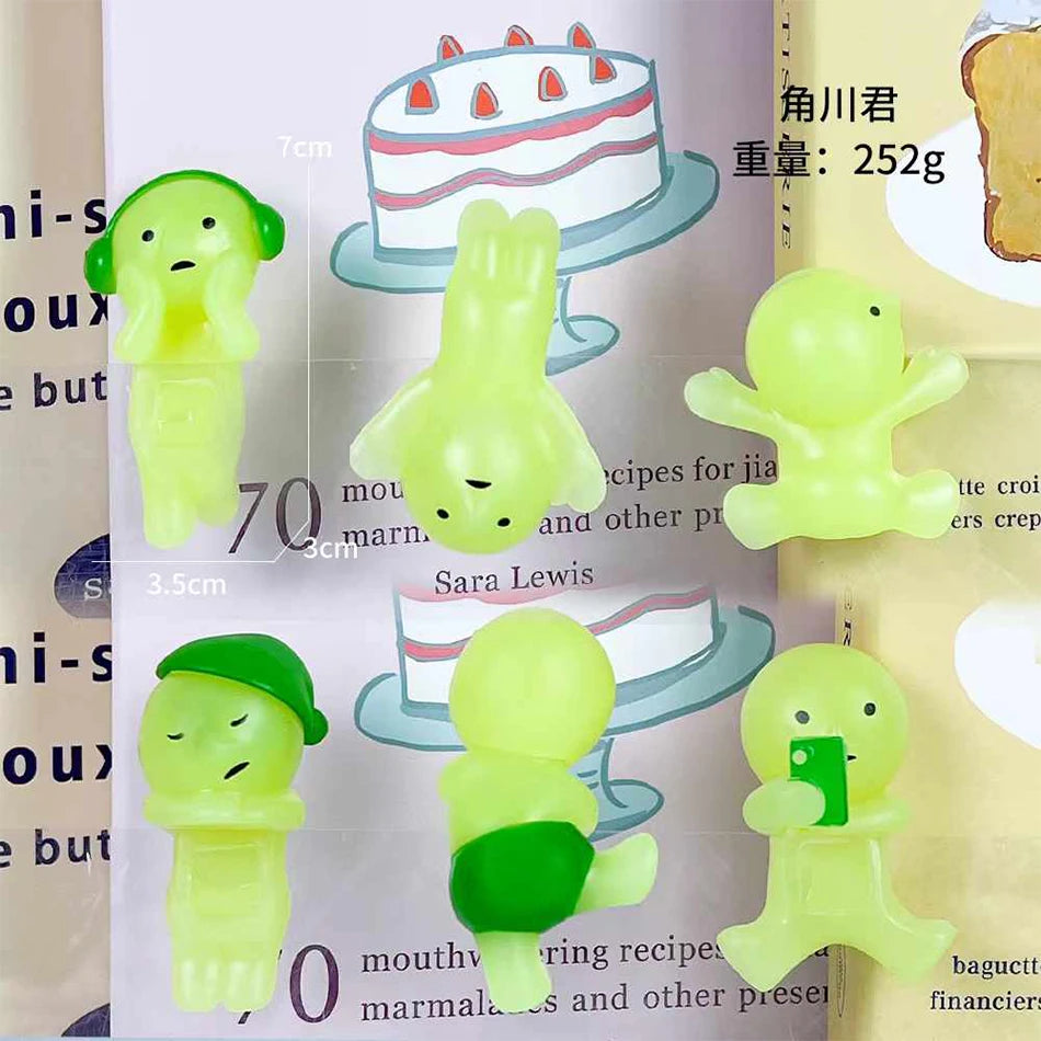 8pcs SMISKI Life Series Glow-in-the-dark Doll Blind Box Corner Decorative Tabletop Model Christmas Toy Fans Surprise Gifts