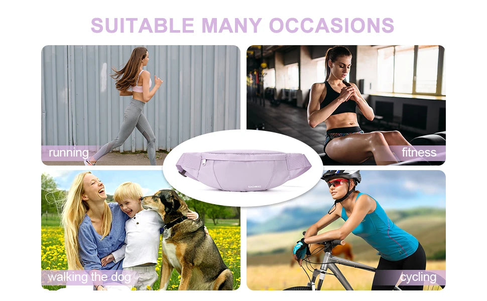 Fashion Running Waist Bag Waterproof Sports Belt Pouch Mobile Phone Case Cycling Bag Men Women Fanny Pack Gym Running Jogging Ba