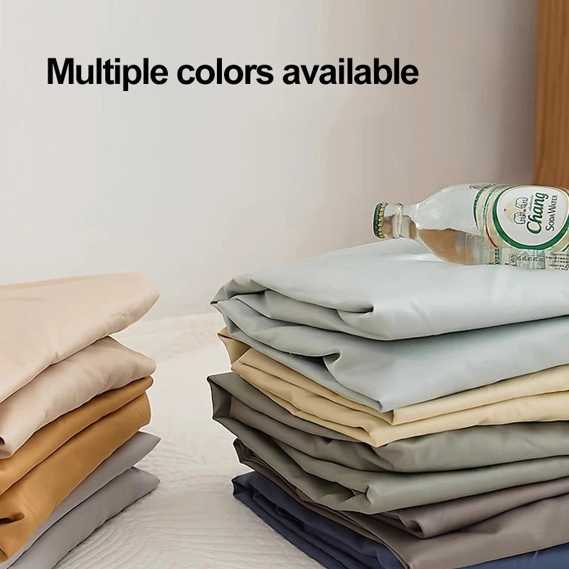 100% Microfiber Elastic Fitted Sheet Solid Color Double Bed Sheets Machine Washable Dust-Proof Mattress Cover with Deep Pocket