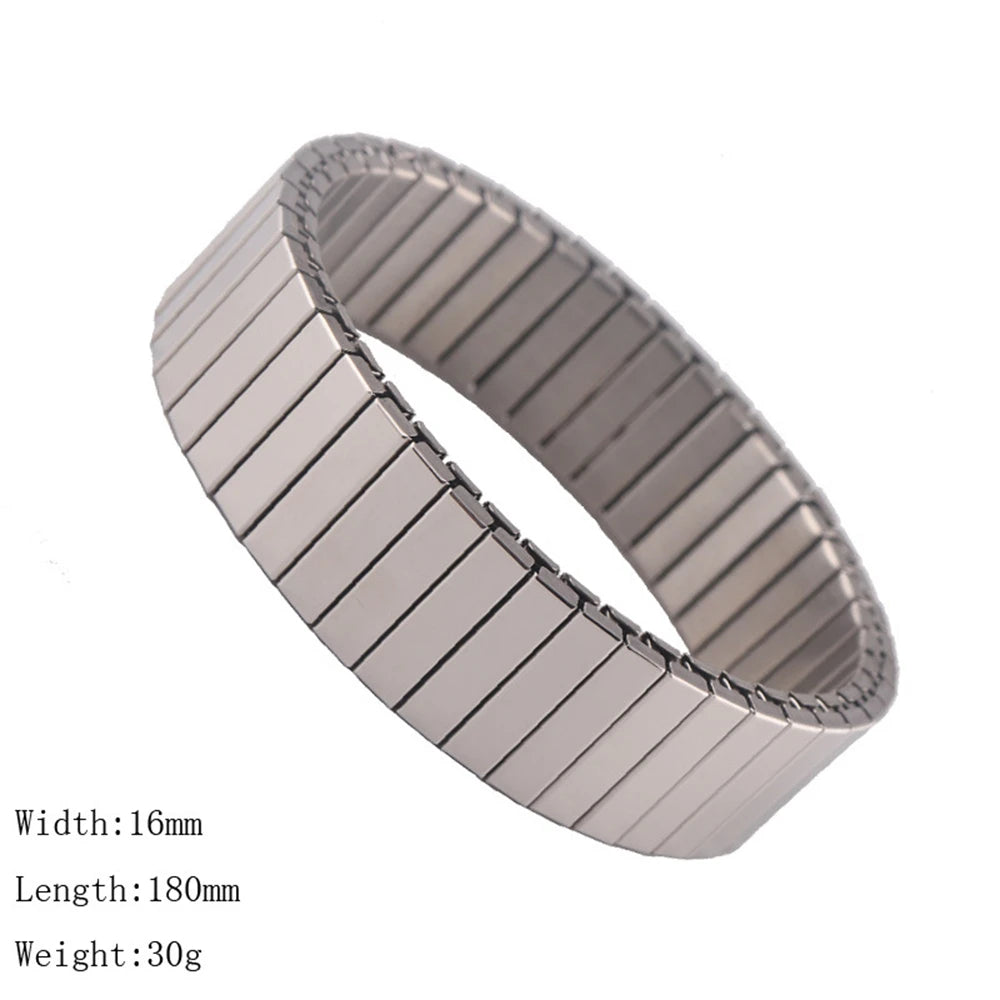 Pulsera Hombre Elastic Bracelet Acier Inoxydable Homme Stainless Steel men's Jewelry Wristband bangles armbanden bracciale uomo