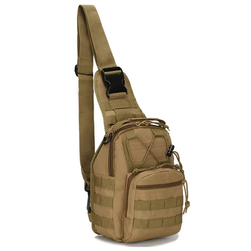 Tactical Sling Bag Outdoor Shoulder Bag with Molle Design and Waterproof Tactical Backpack for Men Caping Hiking Hunting Bags