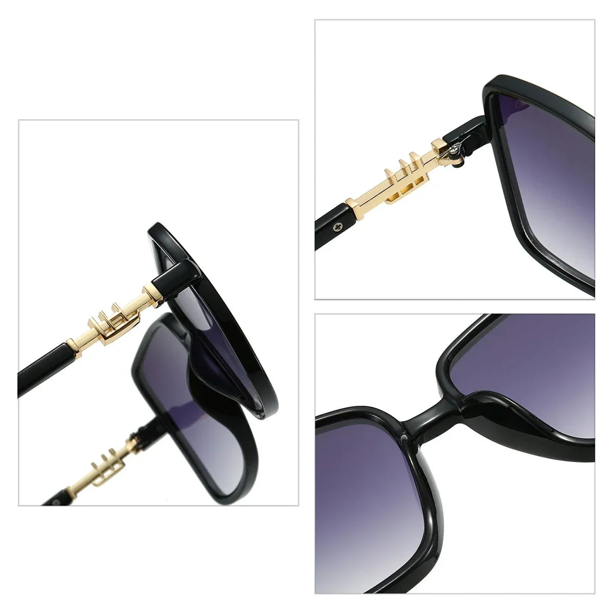 New Oversized Rectangle Sunglasses Women's Fashion Square Sun Glasses Men's Classic Vintage Eyewear UV400 Oculos De Sol