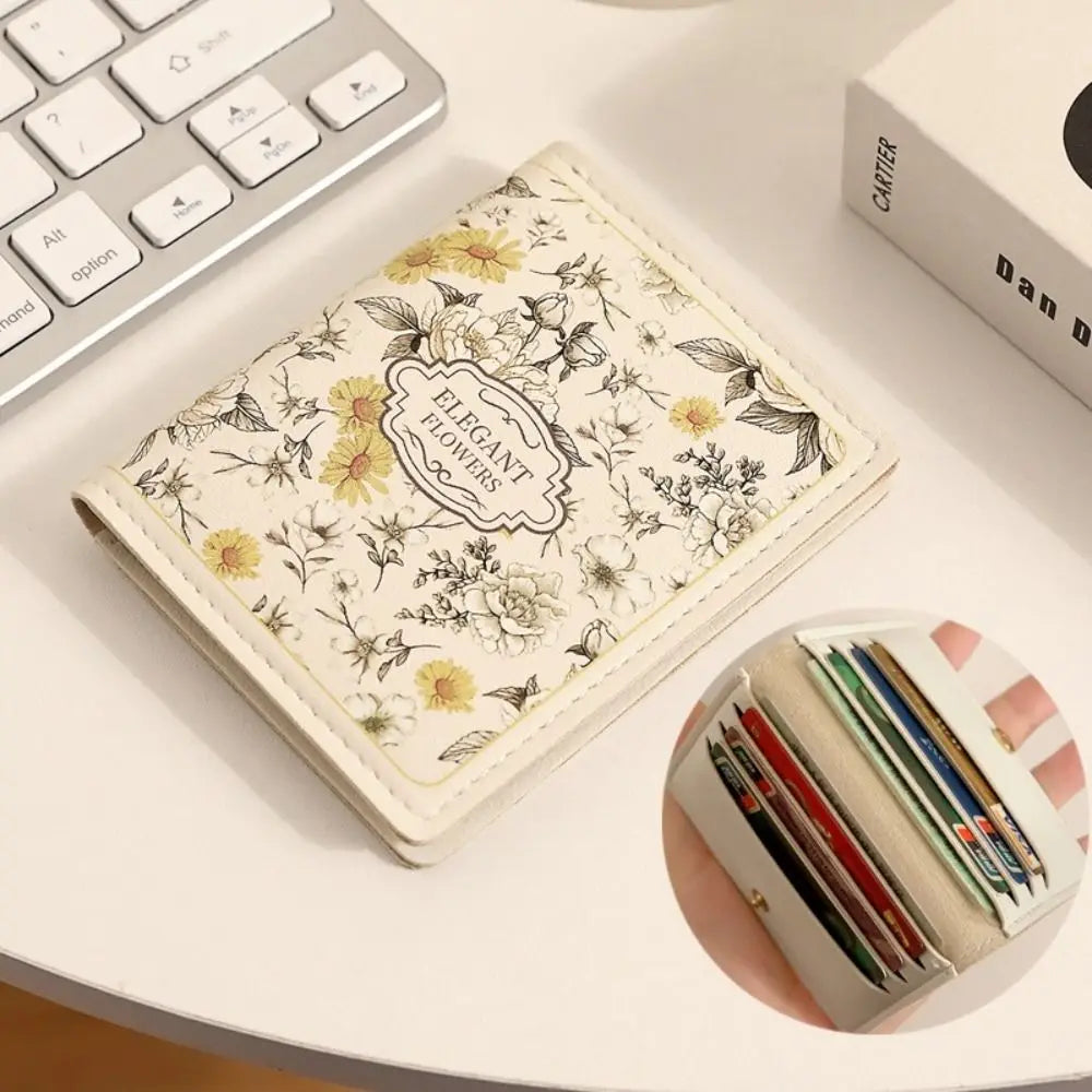 New Large Capacity Coin Purse Waterproof PU Leather Mini Wallets Lightweight Business Card Case Women