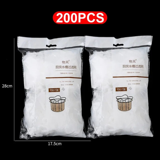 Disposable Kitchen Sink Mesh Garbage Bags – 50-200 Pcs