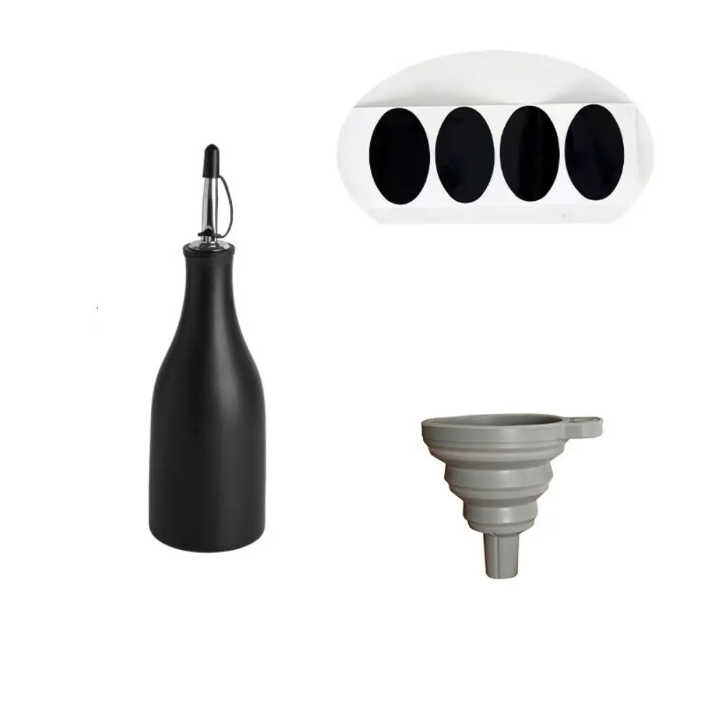Reduce Oxidation Ceramic Olive Oil Dispenser Bottle Empty Modern Design Opaque Oil Cruet with Label Stickers Leak-proof