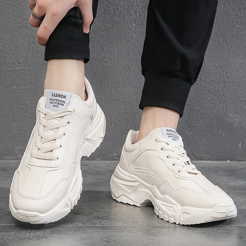 Chunky Sneakers Fashion Men Shoes Brand White Male Casual Shoes Autumn Platform Vulcanized Shoes Zapato Para Hombre 2025 New Hot