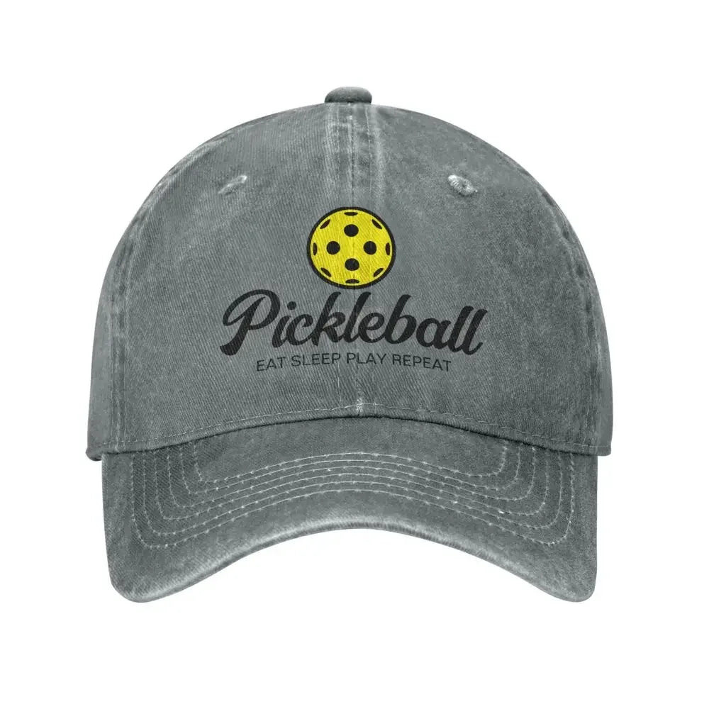 Pickleball Lover Enthusiasts Baseball Cap Merch Fashion Distressed Denim Racket Paddle Sport Headwear Men Summer Hats Cap
