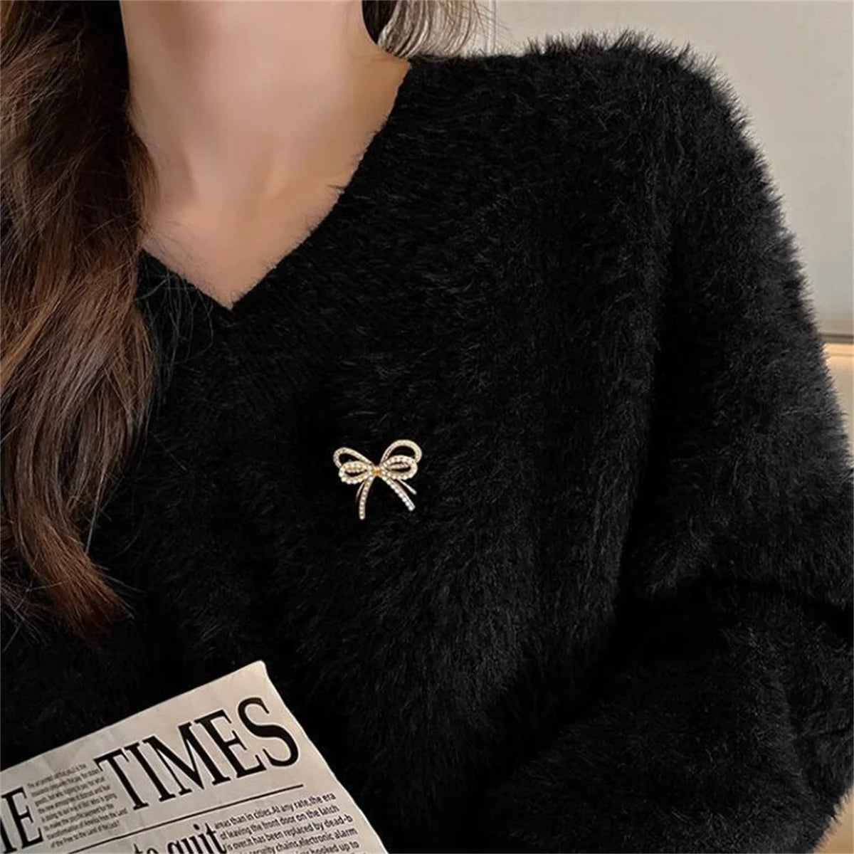 1Pc Fashion Exquisite Bow Brooch Romantic Elegant Pin Charm Trendy Jewelry Accessories Party Birthday Festival Gift Decoration