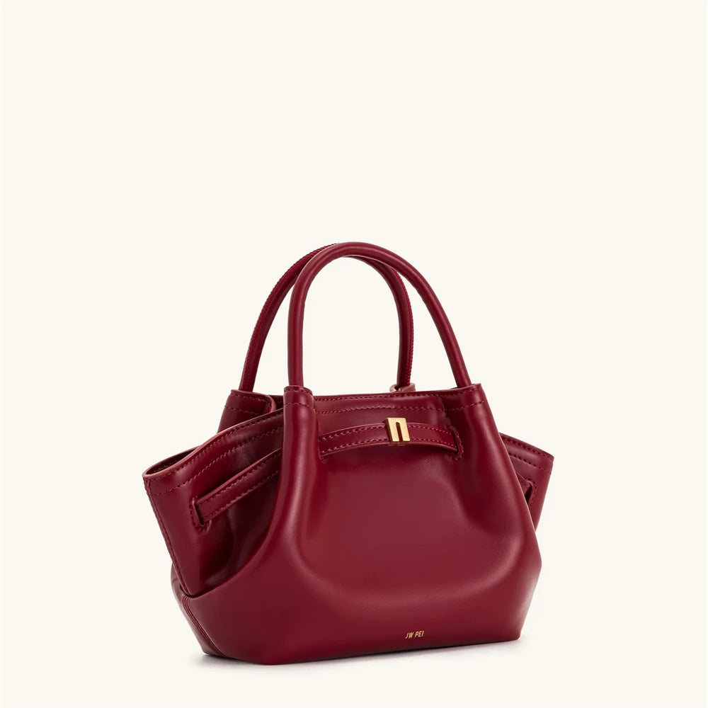 JW PEI 2025New Women's Canvas Brown Crossbody Shoulder Bag Mini Vegan Leather Tote Bag Handbag Dumpling Bag High Quality Leather