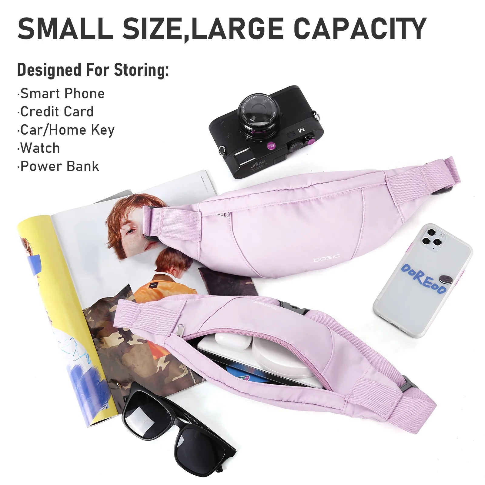 Fashion Running Waist Bag Waterproof Sports Belt Pouch Mobile Phone Case Cycling Bag Men Women Fanny Pack Gym Running Jogging Ba