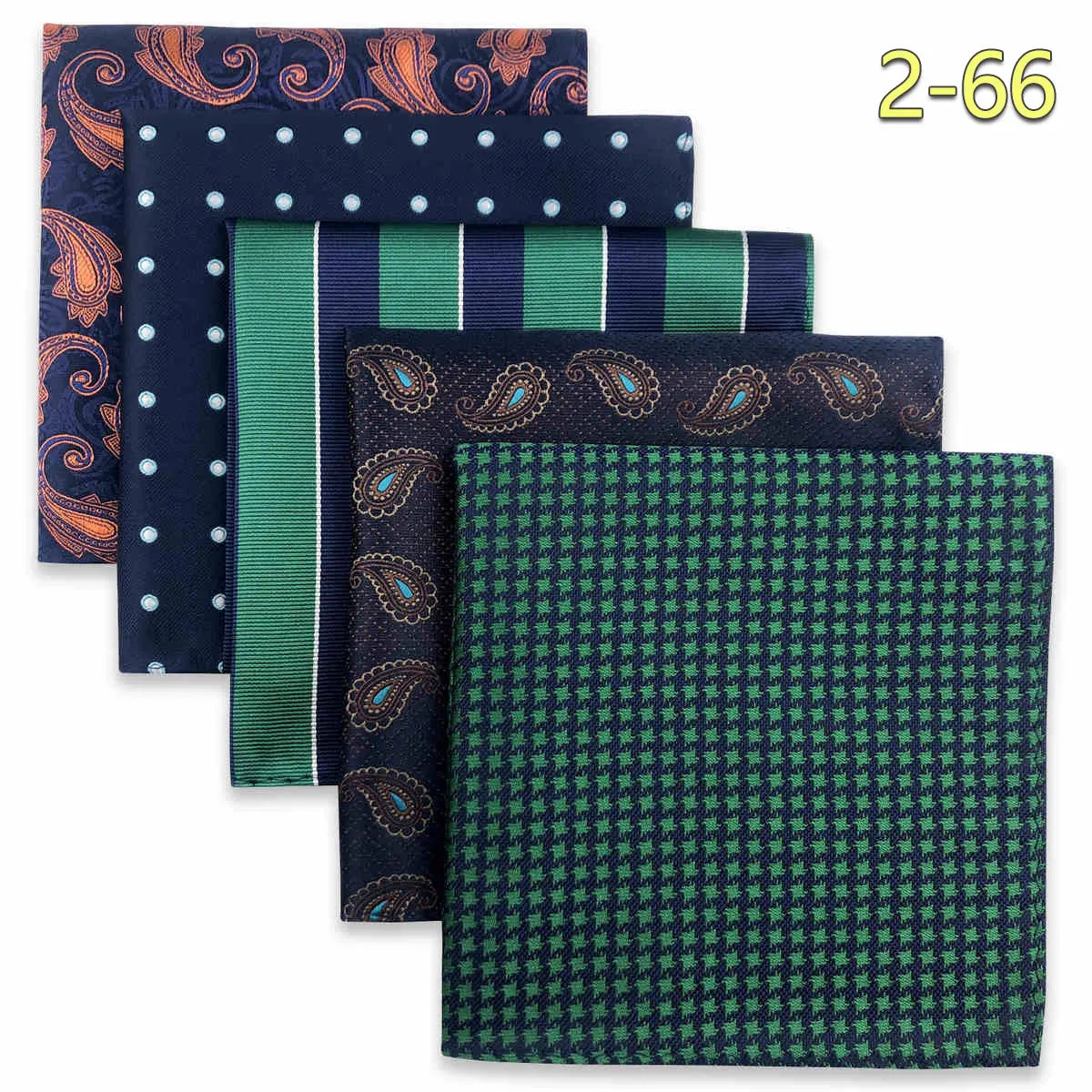 5 Pieces Colorful Assorted Mens Pocket Square Classic Handkerchief Set Gift